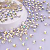 Starry Sky Glass Flat Back Glue-On Rhinestones 16 Cut Facets In Bulk WholesaleRhinestone